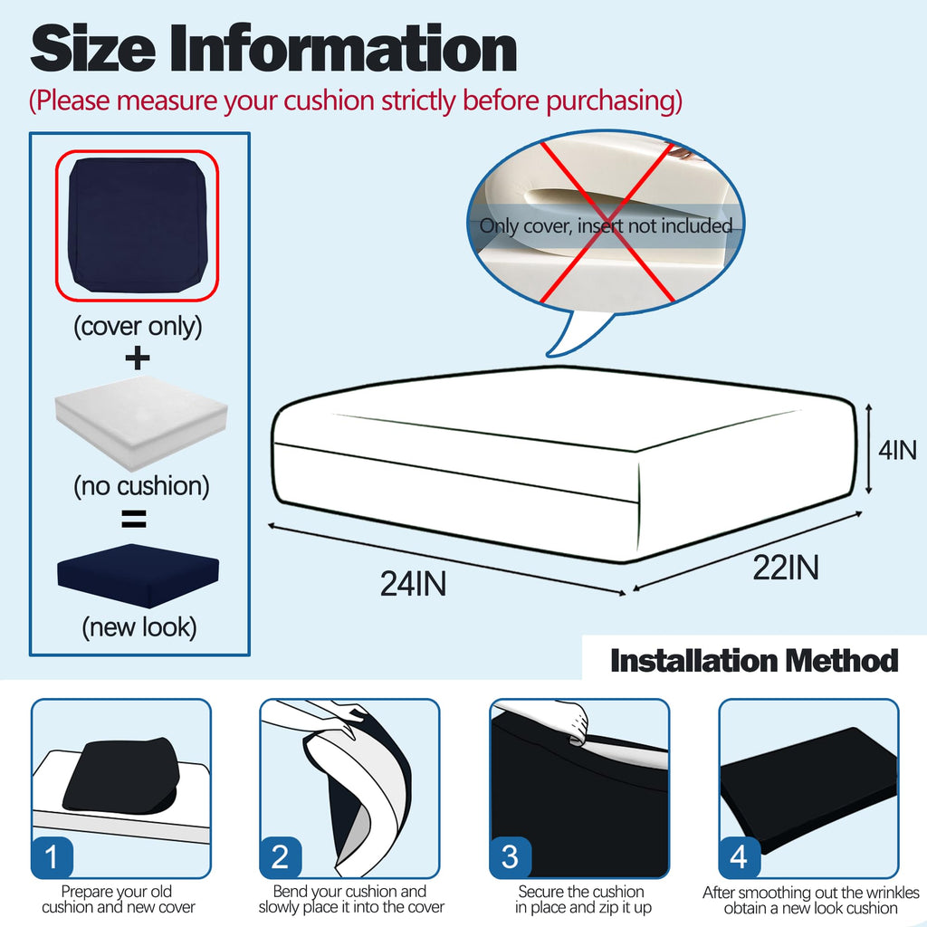 24x22 inch 4 Pack Sofa Cushion Cover N5374