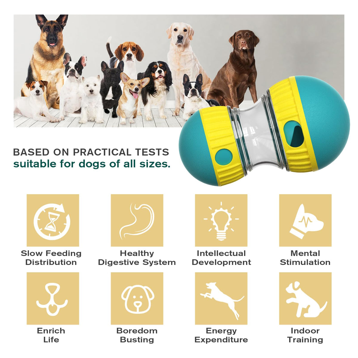 Adjustable Treat Dispensing Dog Puzzle Toy S867
