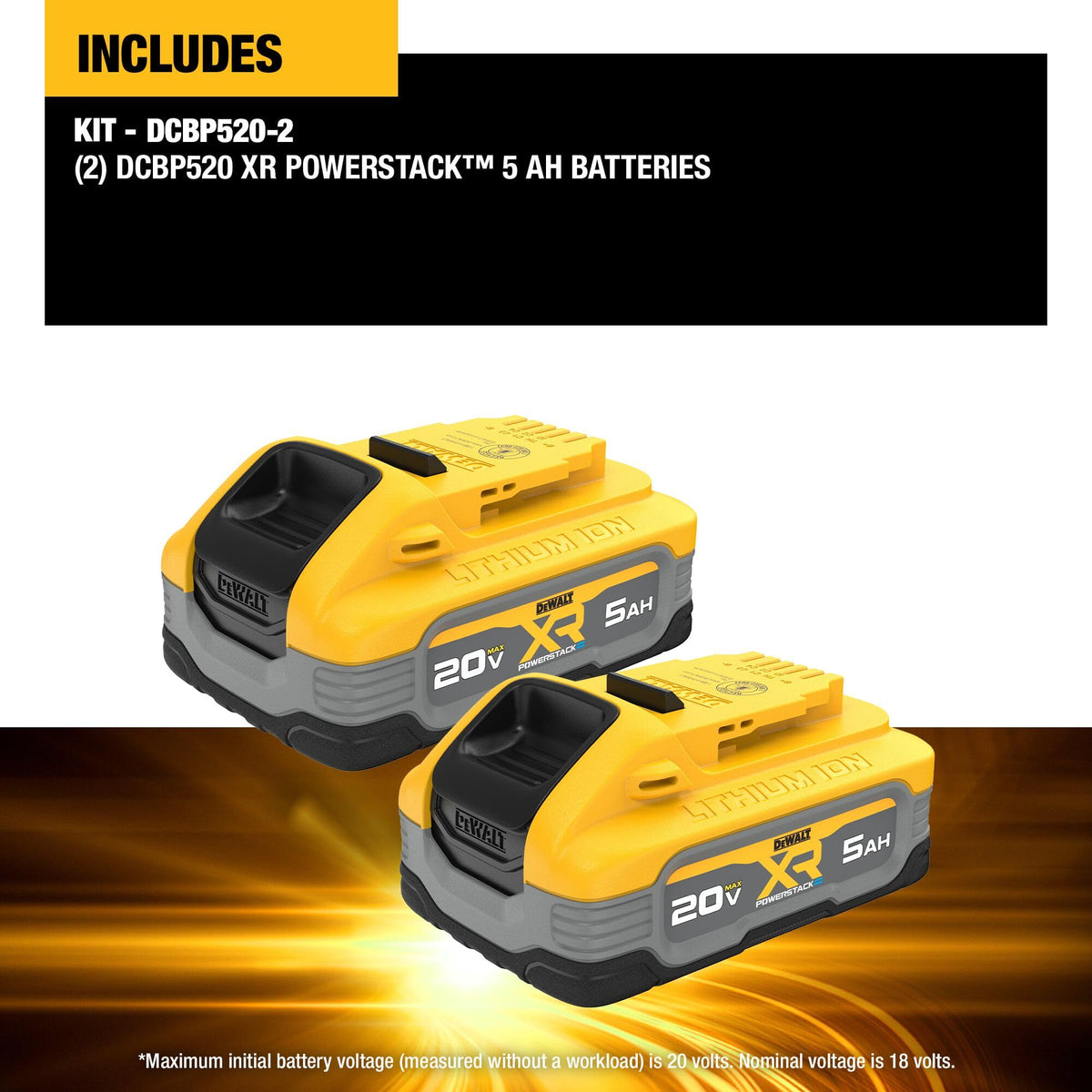 20V MAX 5Ah Lithium Ion Battery 2-Pack V523325
