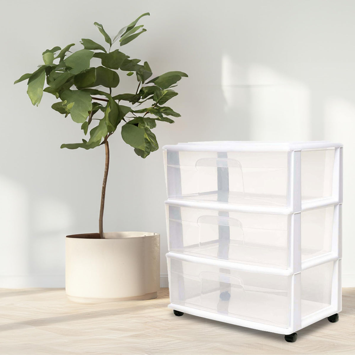 3-Tier Storage Cart with Removable Wheels Z170