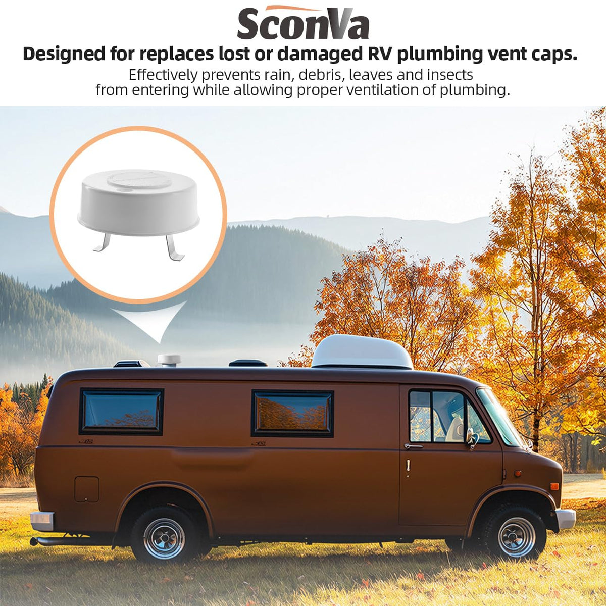 RV Roof Plumbing Vent Cap P55560