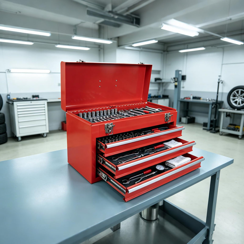 20.5-Inch Metal Tool Box with 3 Drawers Z717