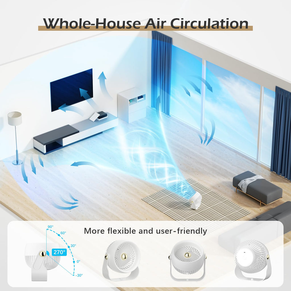 Portable Rechargeable 8 Inch Desk Fan A9284