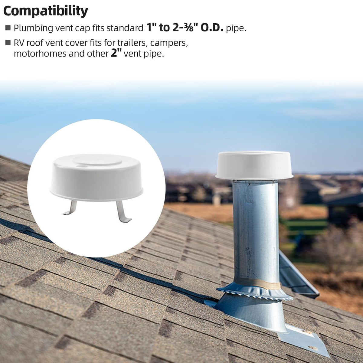 RV Roof Plumbing Vent Cap P55560