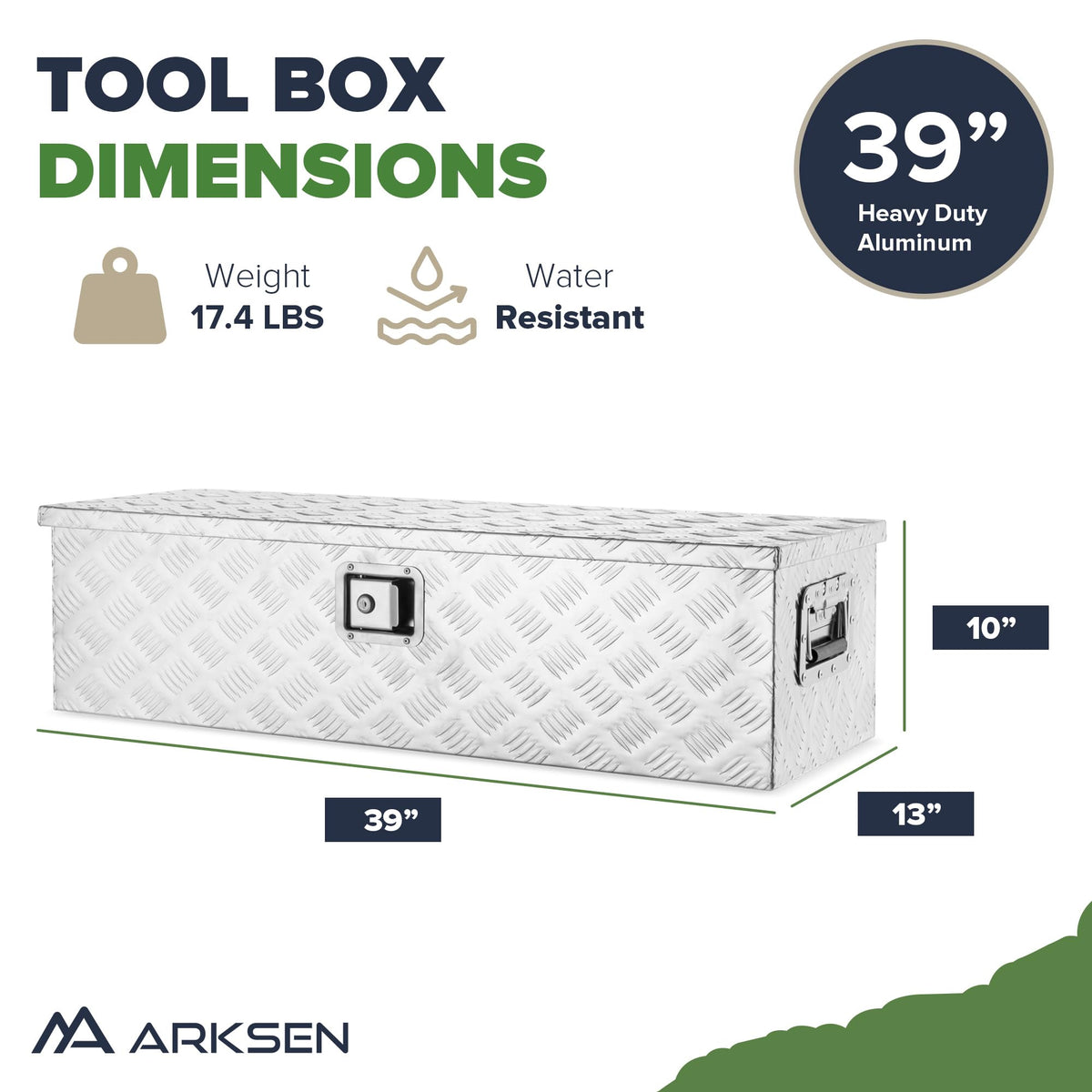 39"x13"x10" Heavy Duty Truck Bed Tool Box Q84728