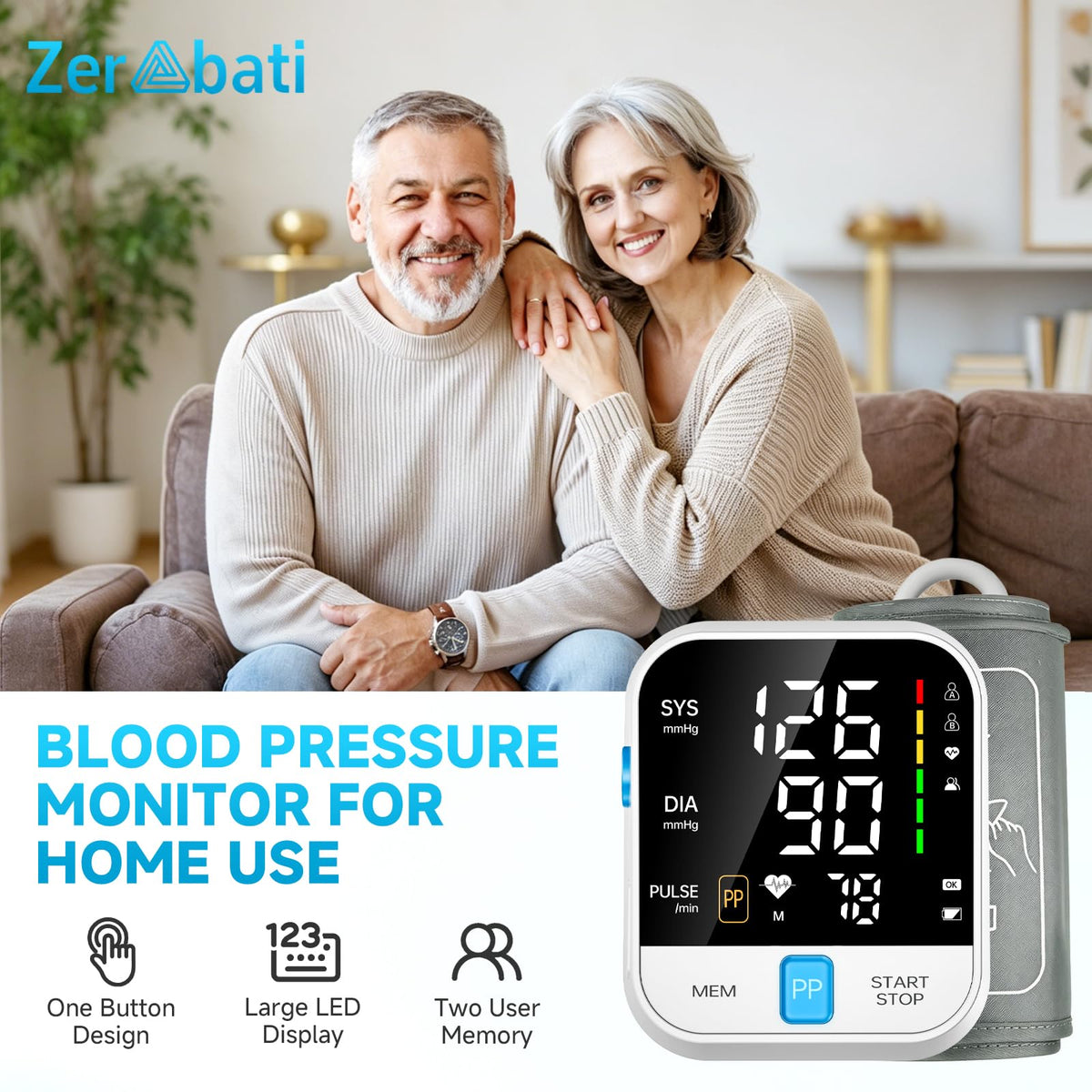 Automatic Upper Arm Blood Pressure Monitor with Large Cuff V4450