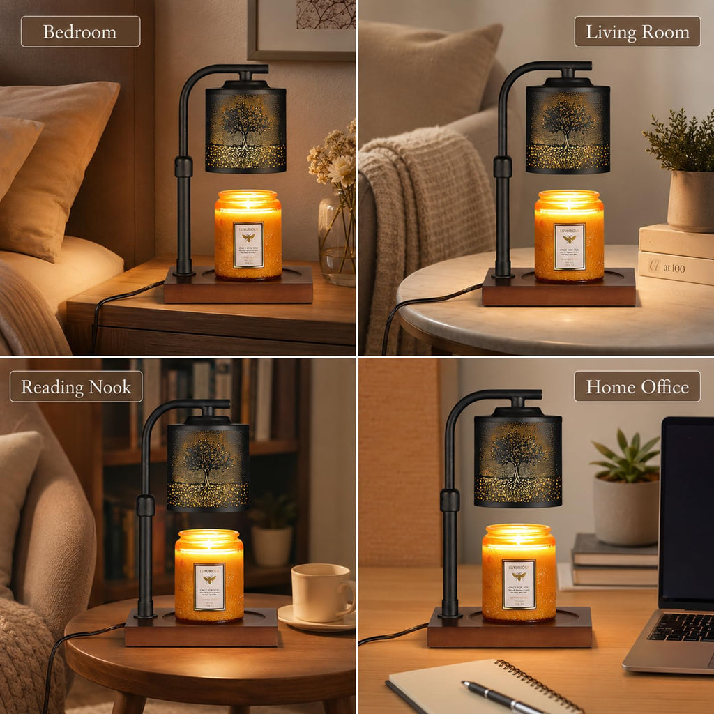 Electric Candle Warmer Lamp Adjustable Height Dimmable R37254