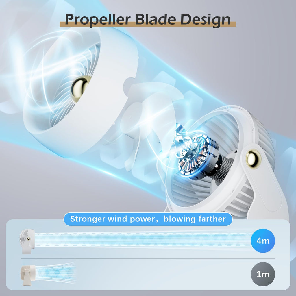 Portable Rechargeable 8 Inch Desk Fan A9284