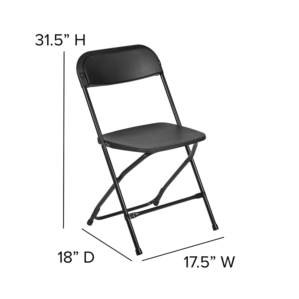 Black Plastic Folding Chair 10-Pack S745495