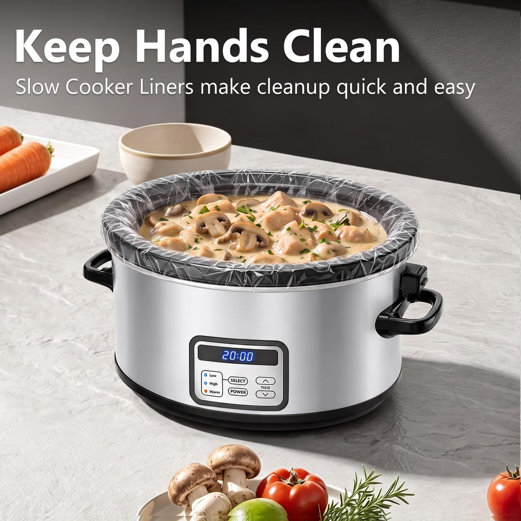 6 Quart Programmable Slow Cooker with Lid Clip Z725
