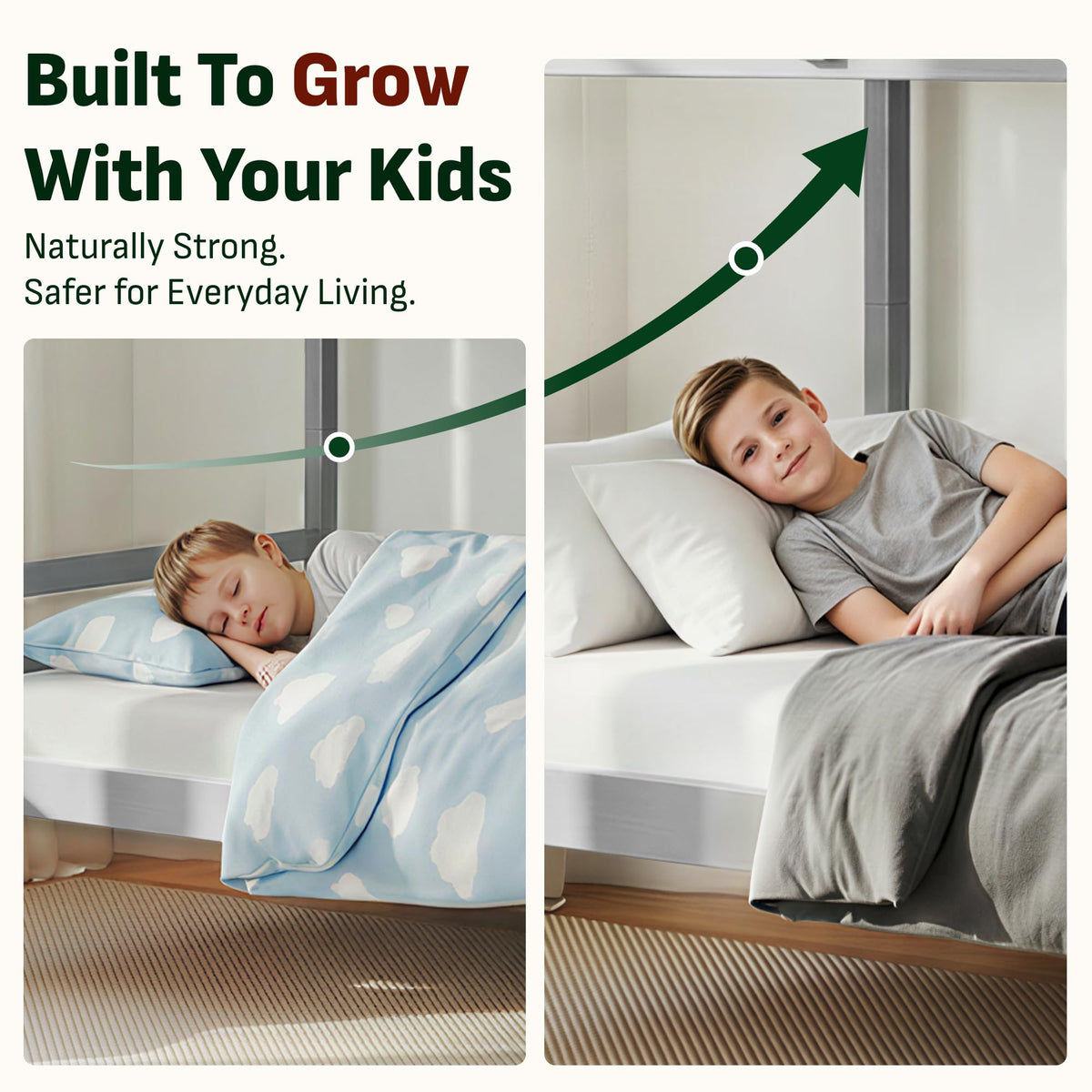Twin Over Twin Solid Wood Bunk Bed S535