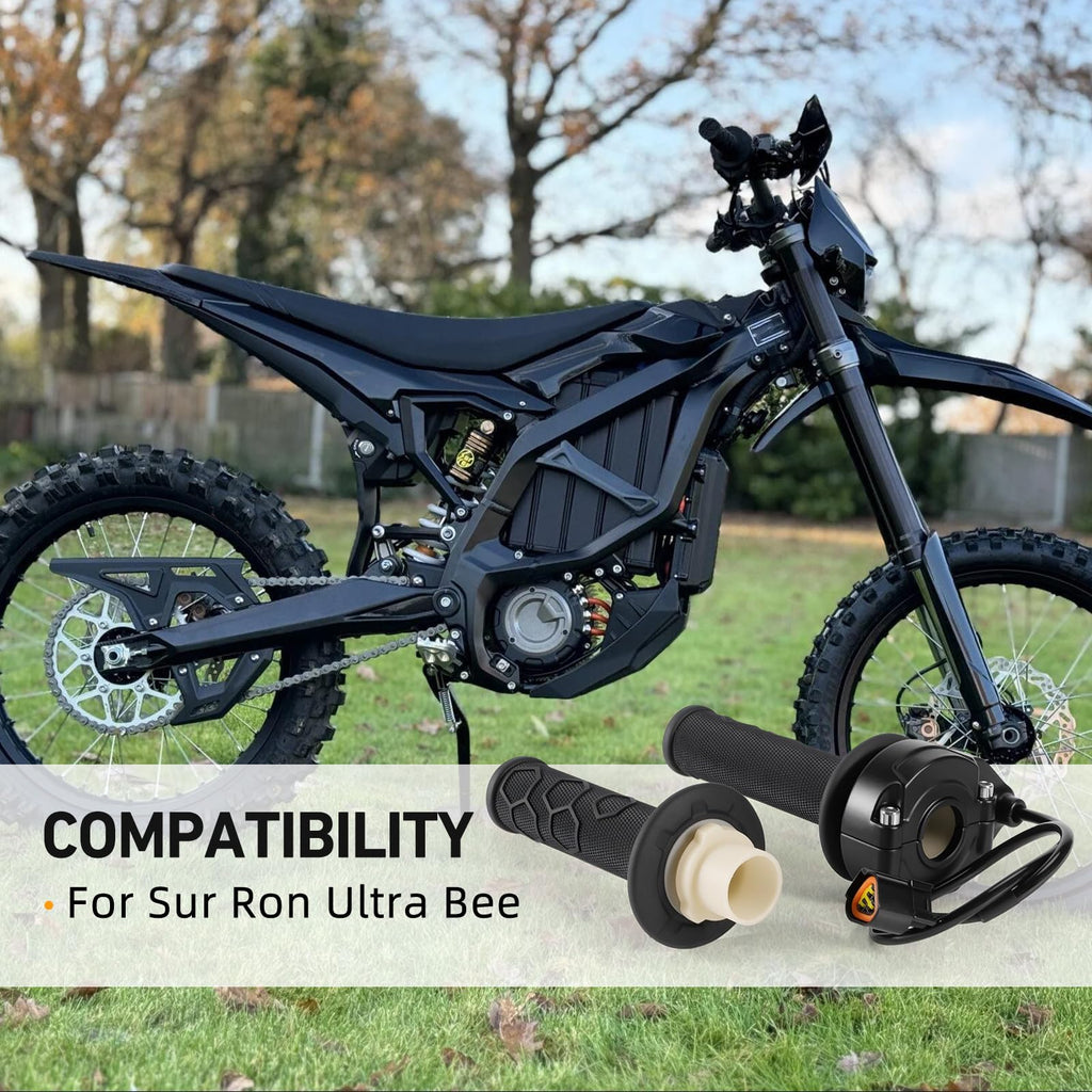 Electric Throttle Handle Assembly with Cable and Spare Right Handlebar Grip Q494