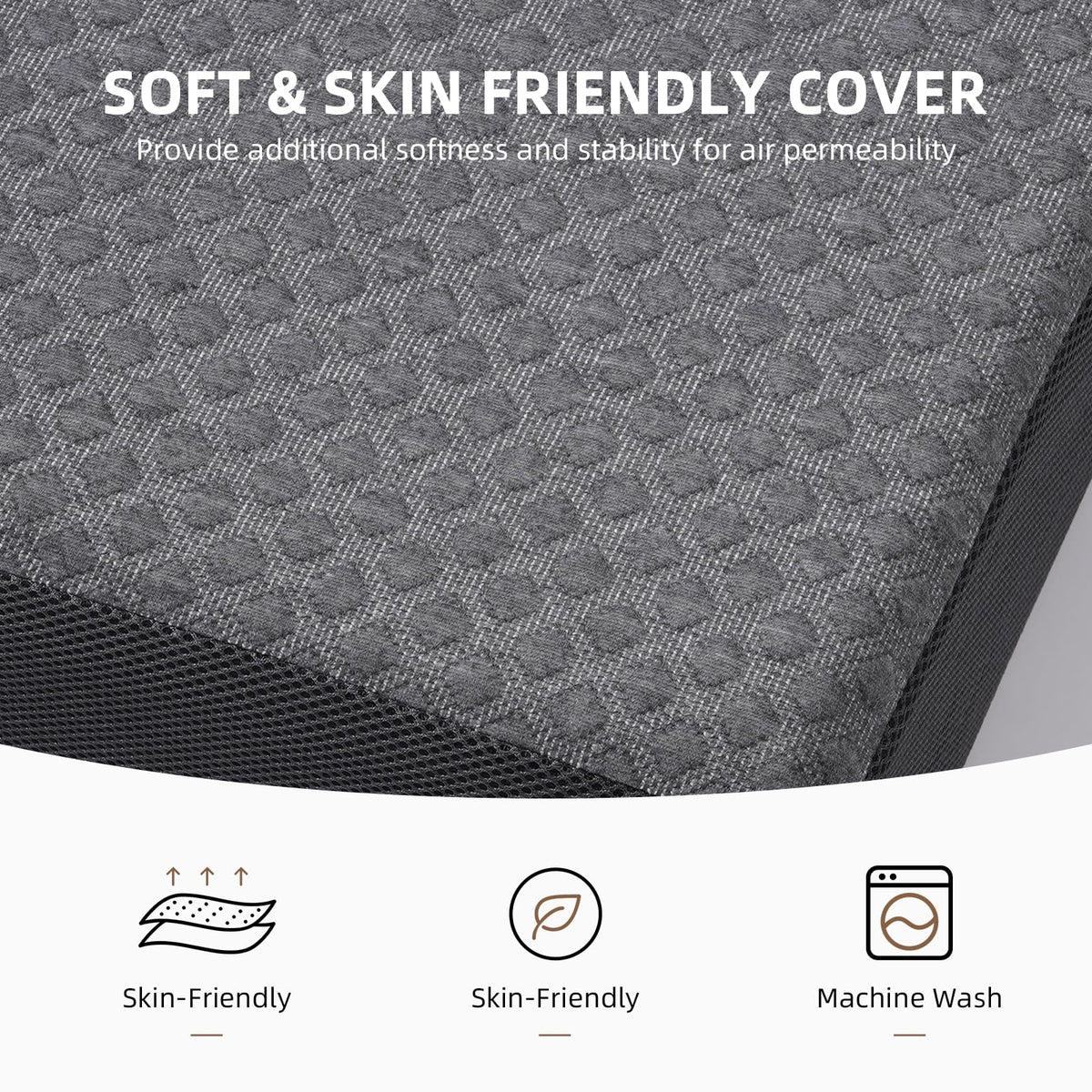 Tri Folding Memory Foam Mattress with Washable Cover G682339