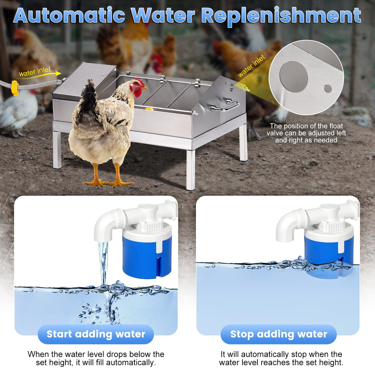 Automatic Chicken Waterer and Feeder Set O8821