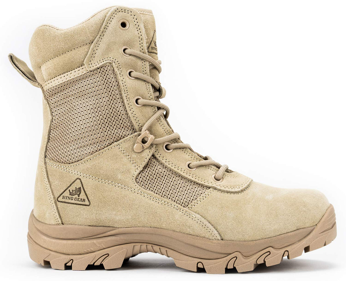 Tan Black Leather Work Boots W62601
