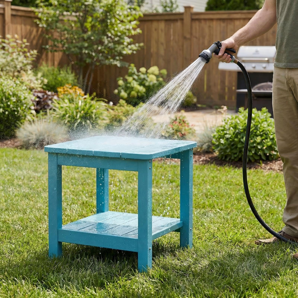 Turquoise Rectangular Outdoor Side Table A987