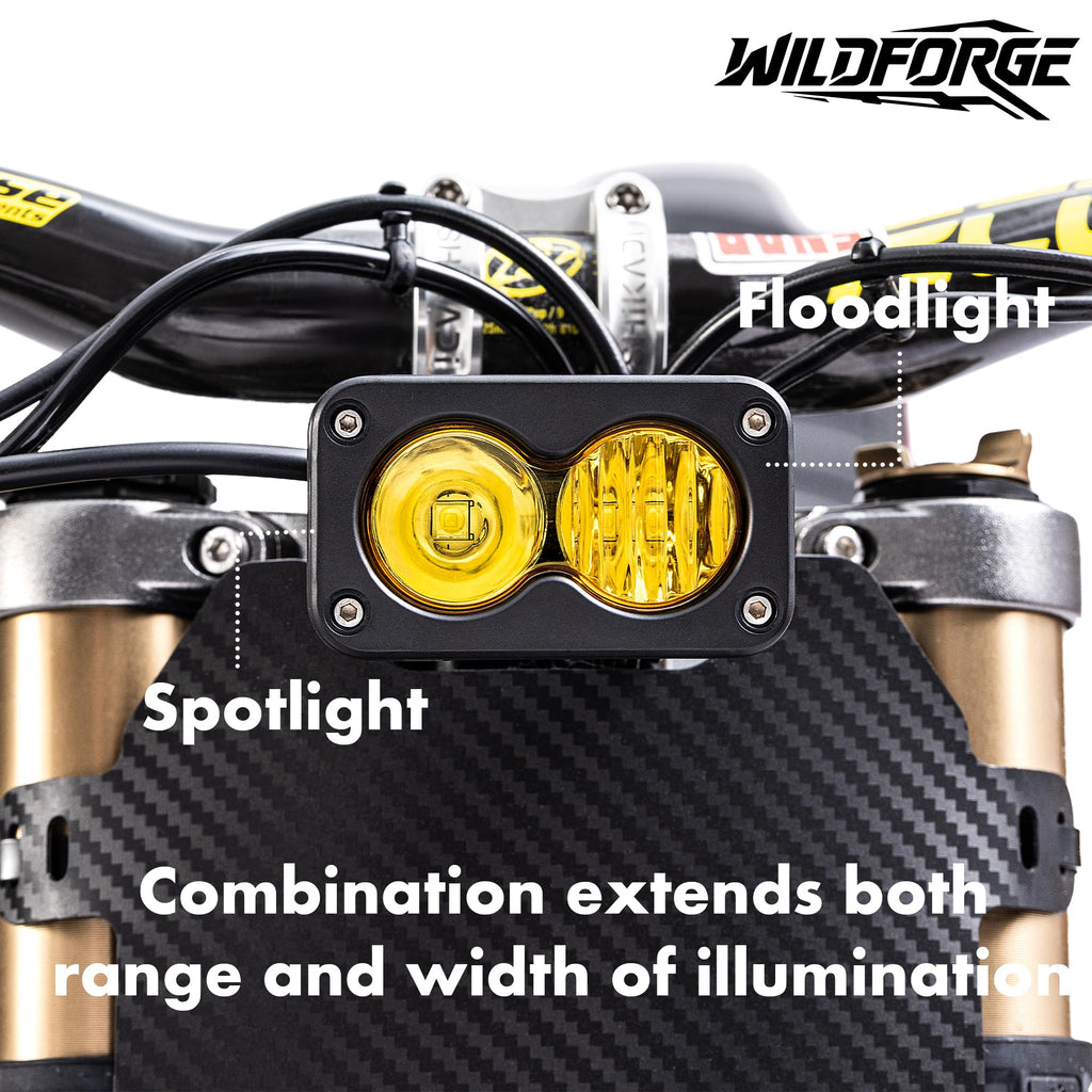 Yellow 6500K Waterproof Off-Road Dirt Bike Headlight Kit D825