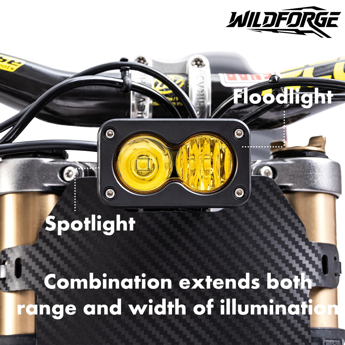 Yellow 6500K Waterproof Off-Road Dirt Bike Headlight Kit D825