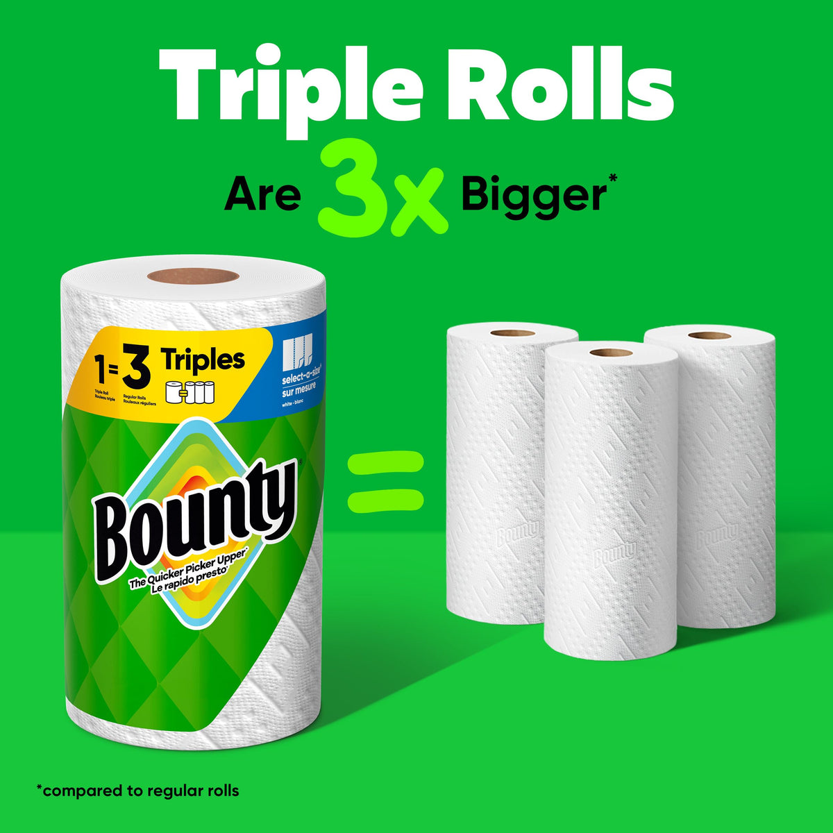 White Paper Towels, 8 Triple Rolls S988501