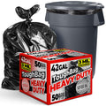 42 Gallon Heavy Duty Black 3 Mil Trash Bags, 50 Count F6071