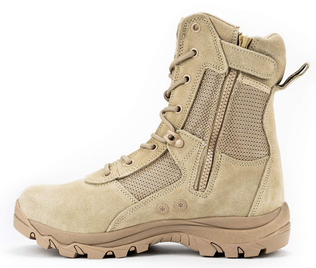 Tan Black Leather Work Boots W62601