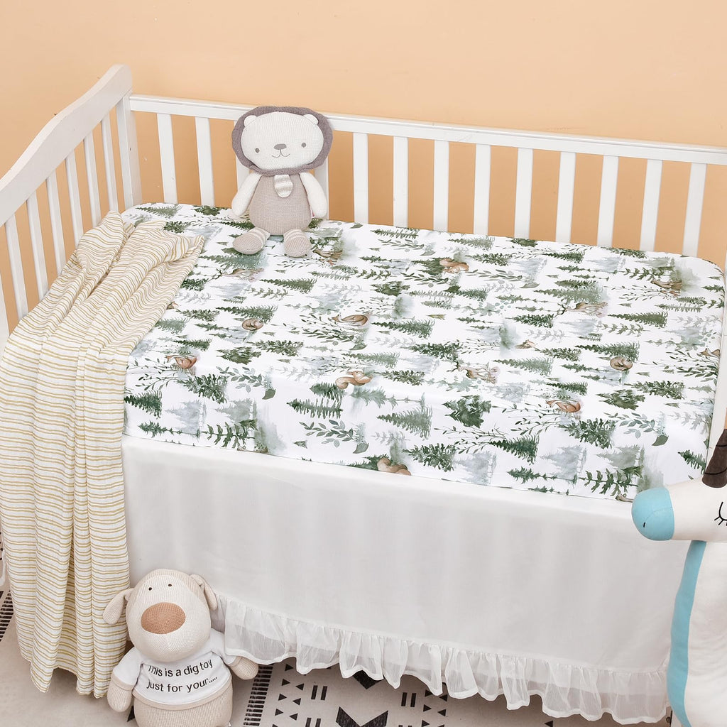 3 Pack Soft Breathable Crib Sheets 28x52 Inches T47331