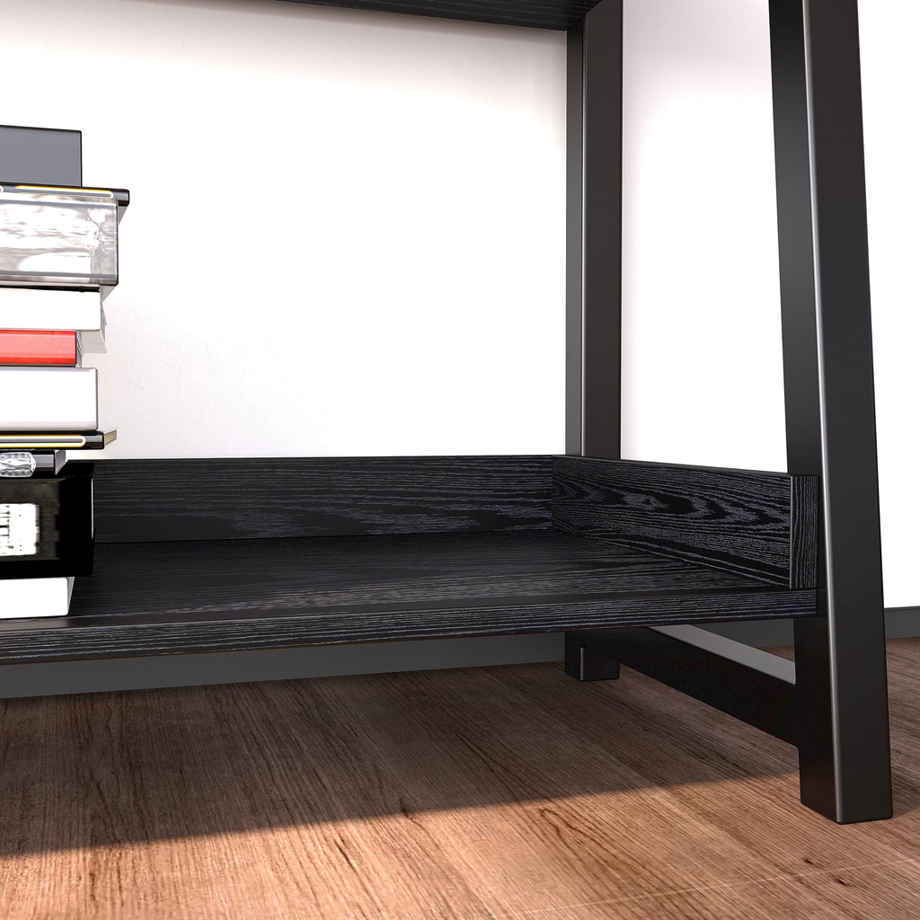 5-Tier Industrial Ladder Shelf Bookcase O13923
