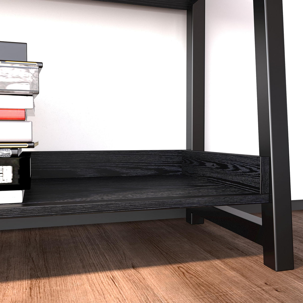 5-Tier Industrial Ladder Shelf Bookcase O13923