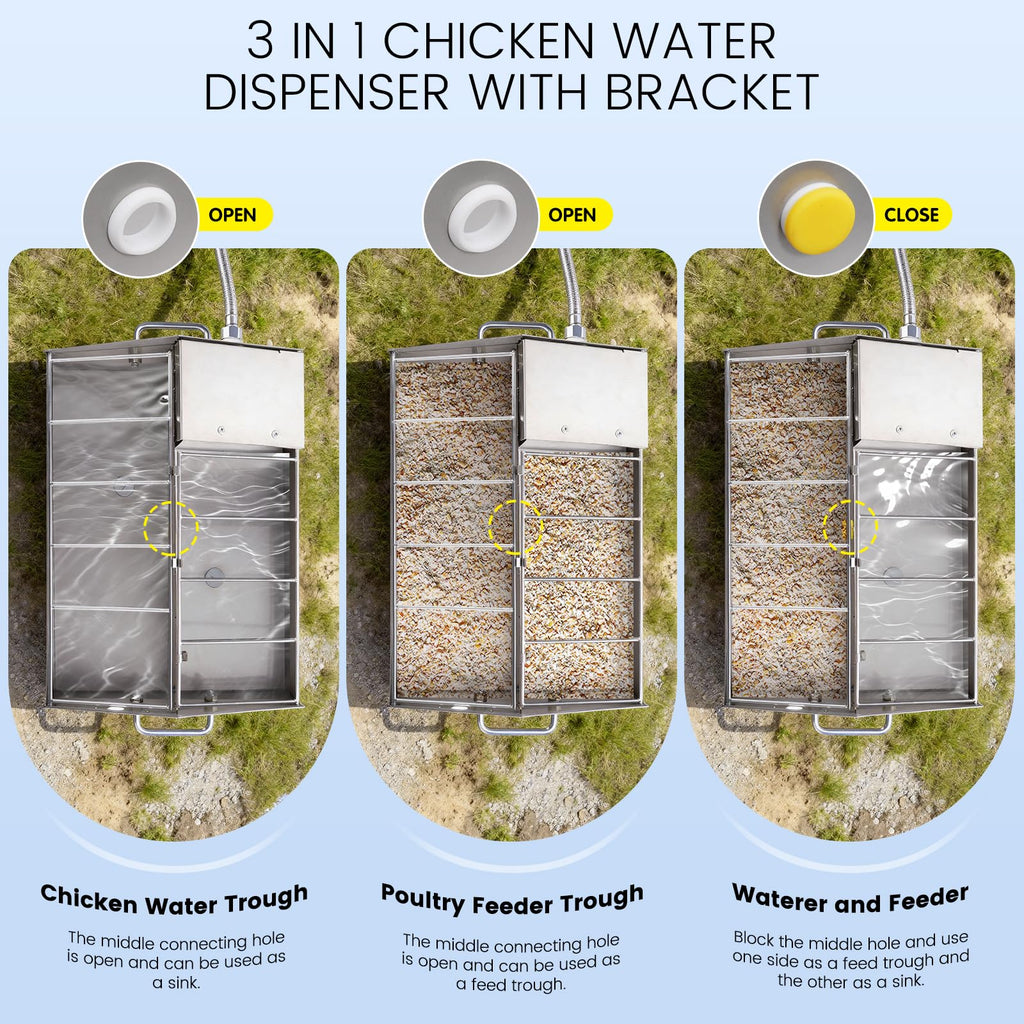 Automatic Chicken Waterer and Feeder Set O8821