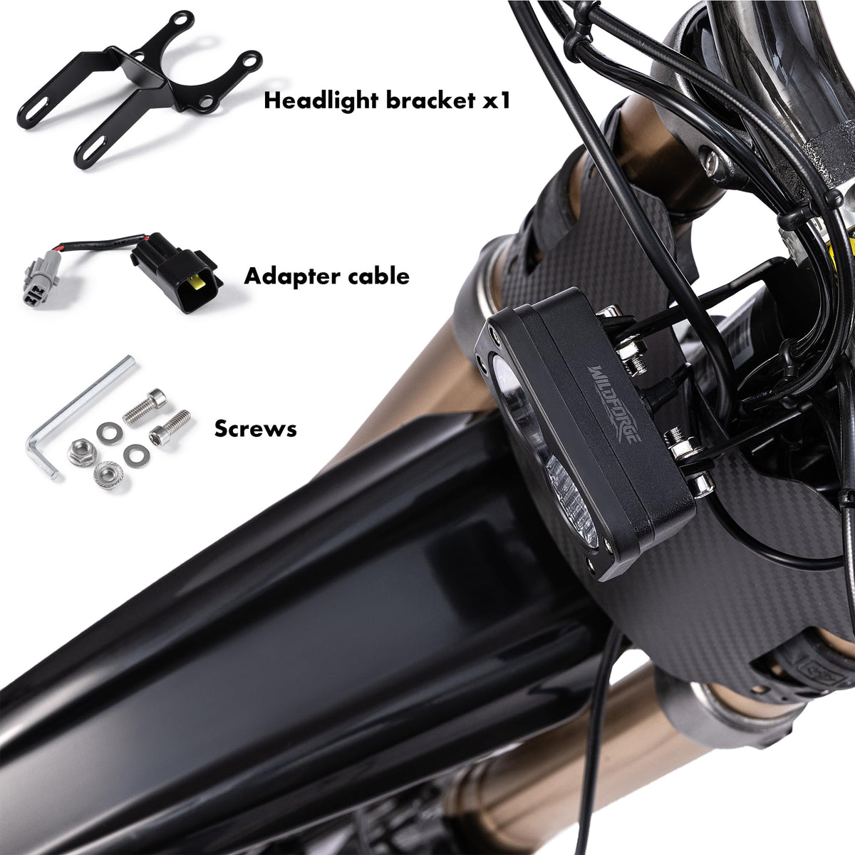 Yellow 6500K Waterproof Off-Road Dirt Bike Headlight Kit D825