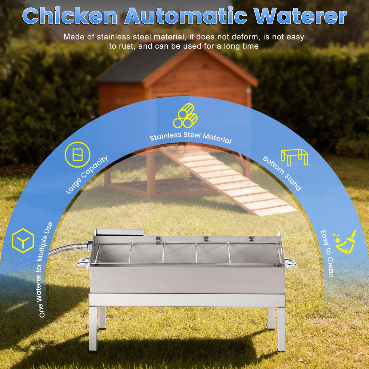 Automatic Chicken Waterer and Feeder Set O8821