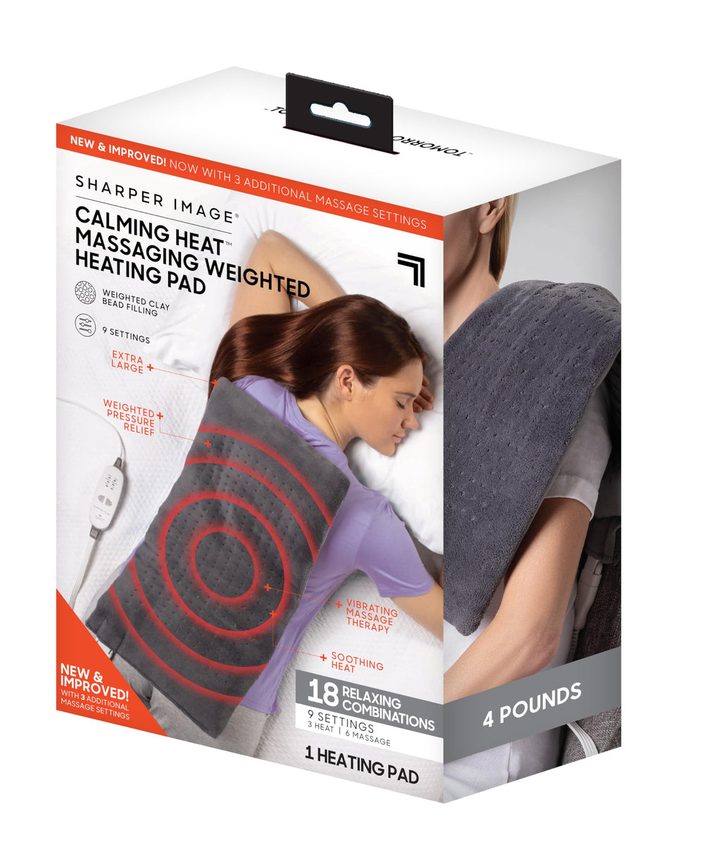 Weighted Heating Pad with 3 Heat 6 Massage Settings A167