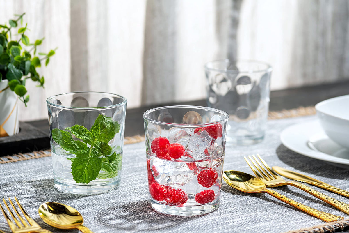 Set of 12 Stackable Drinking Glasses I826
