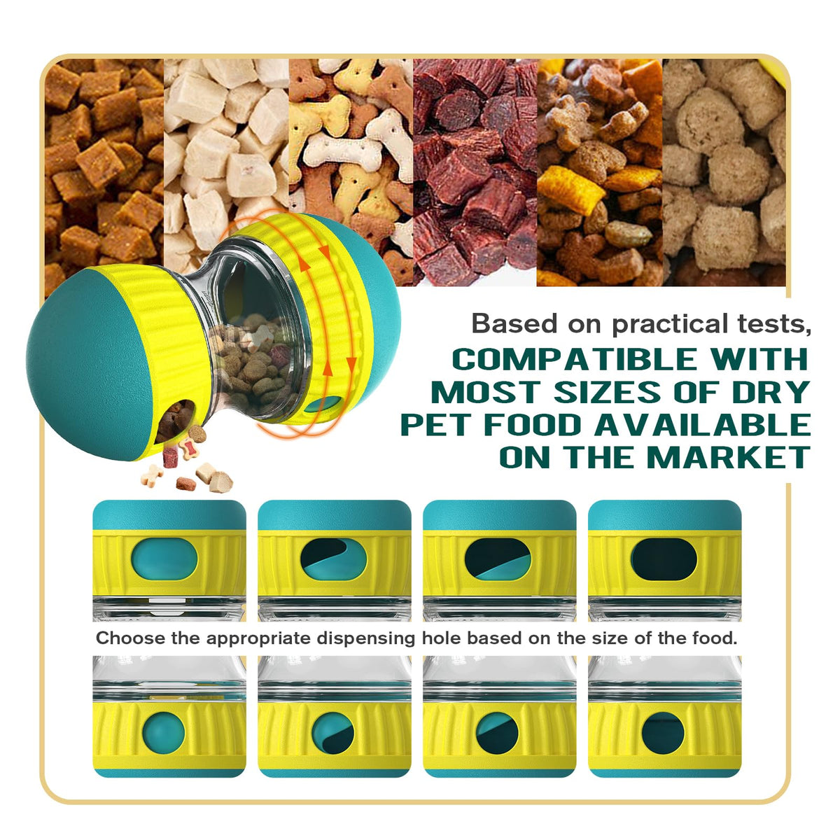 Adjustable Treat Dispensing Dog Puzzle Toy S867