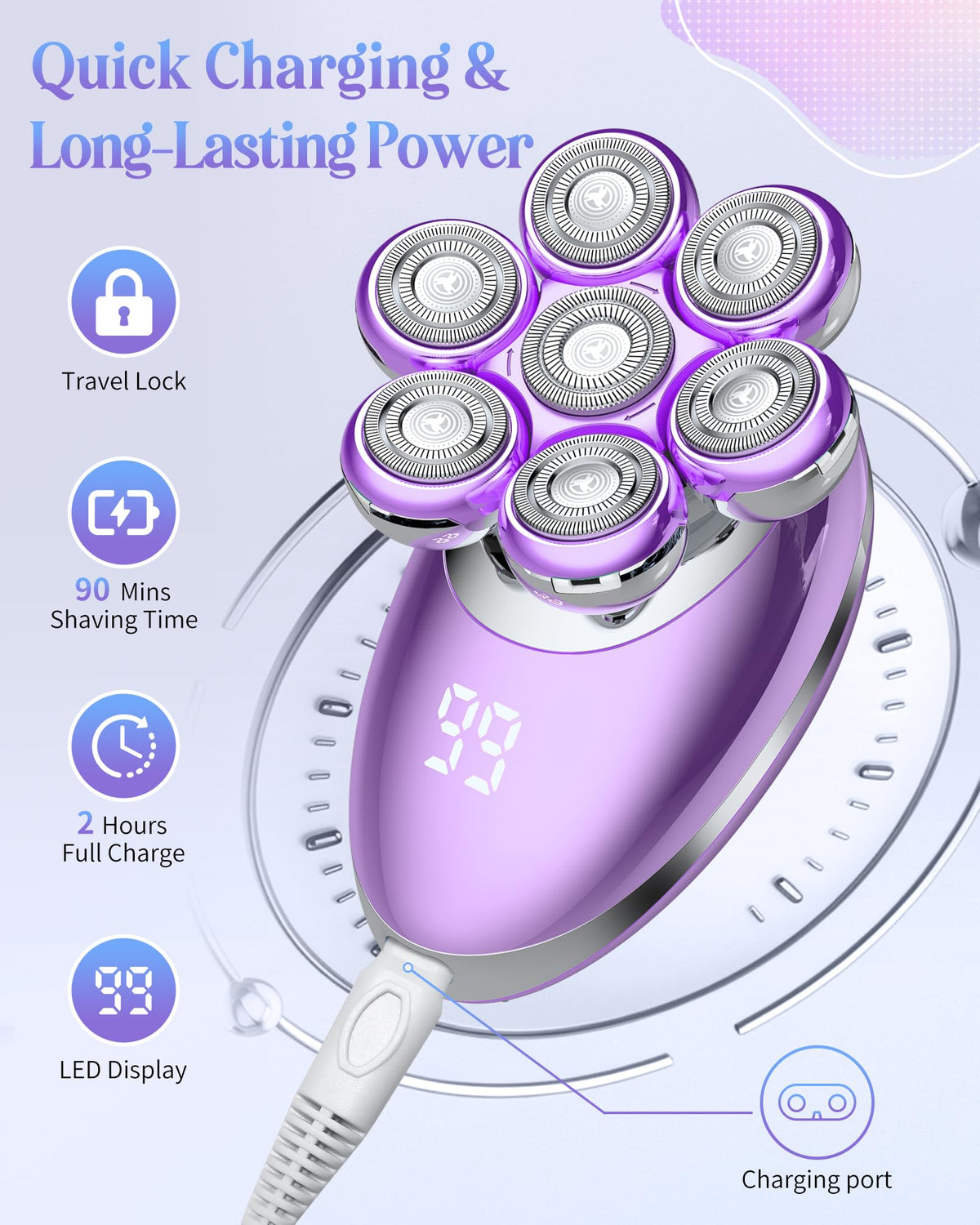 Cordless Electric Shaver for Women D7347