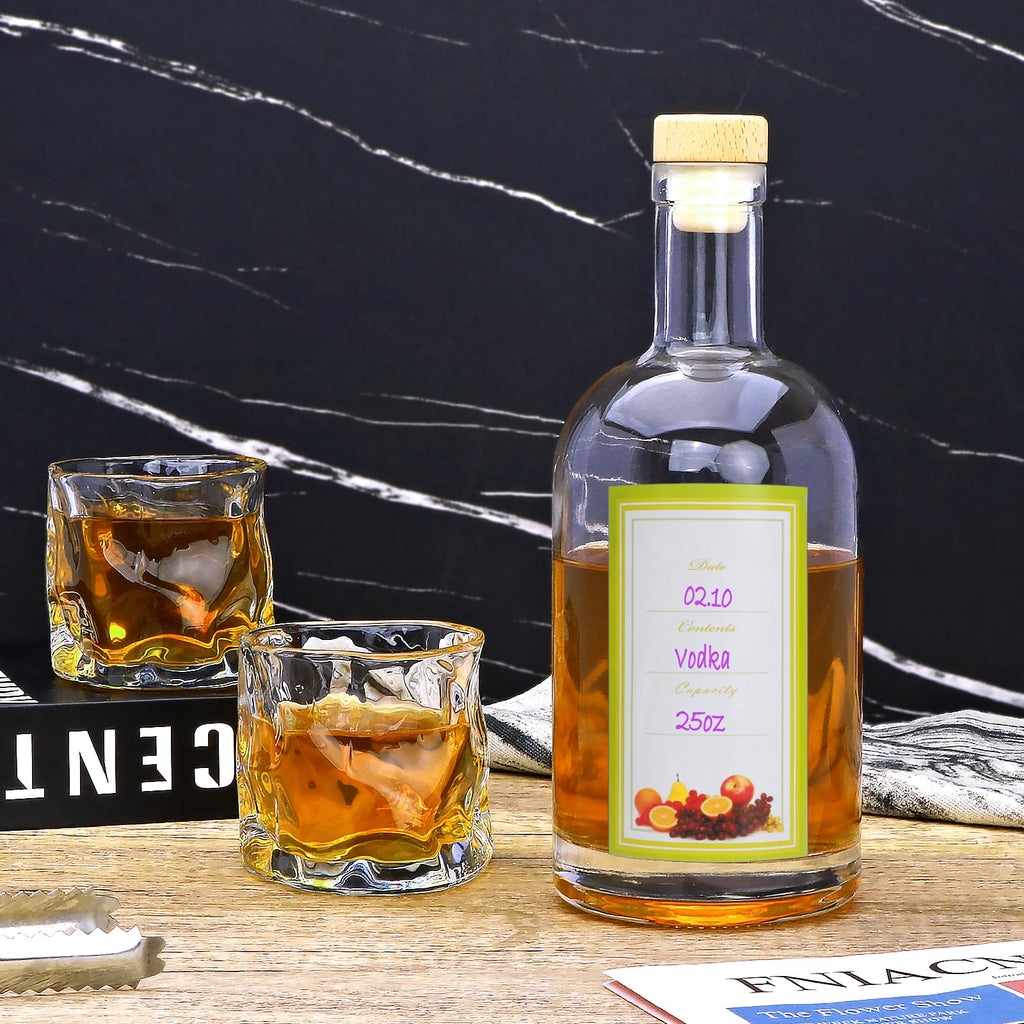 Clear Glass Bottles with T-Top Cork U5793