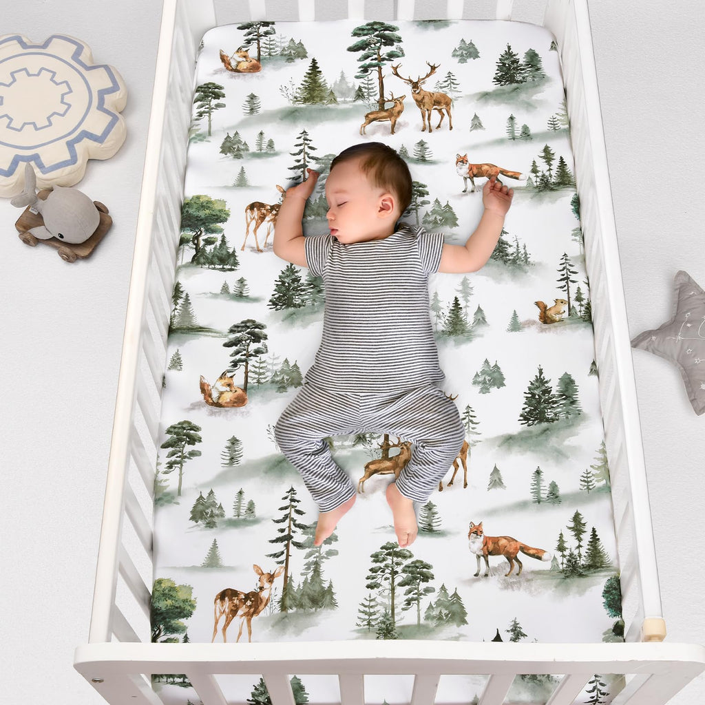 3 Pack Soft Breathable Crib Sheets 28x52 Inches T47331
