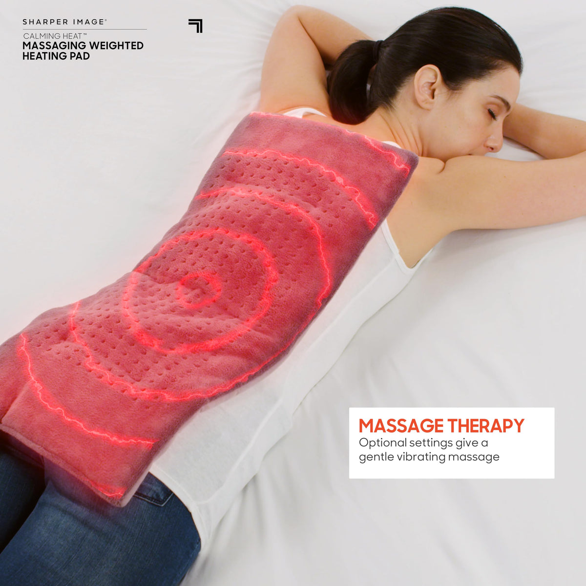 Weighted Heating Pad with 3 Heat 6 Massage Settings A167