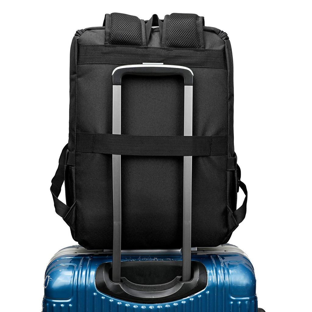 Vintage Laptop Backpack with USB Charging Port Fits 15.6 Inch Black C145