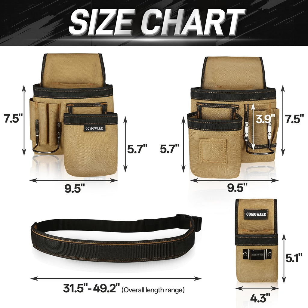 Tool Belt with Adjustable Belt & Magnetic Zone H346934