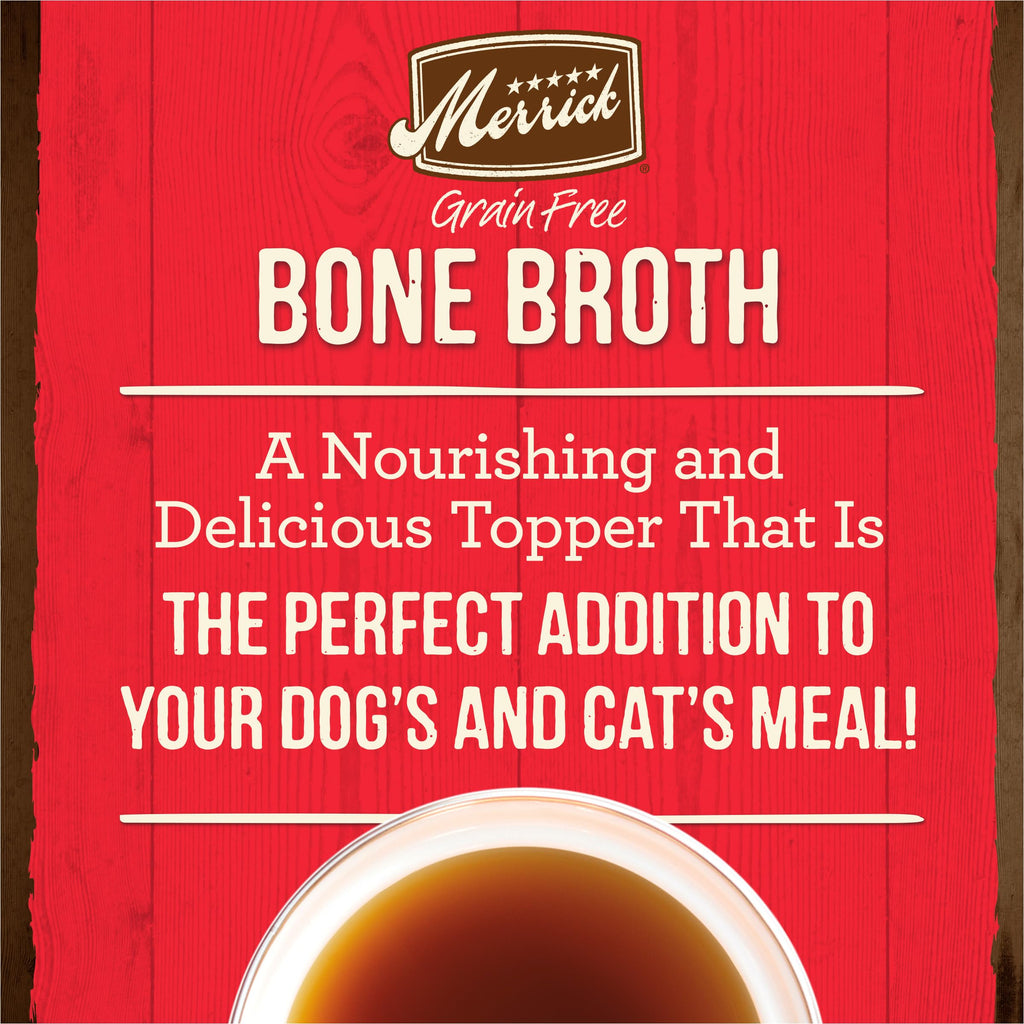 Grain Free Beef Bone Broth Dog and Cat Food Topper 16 oz R135
