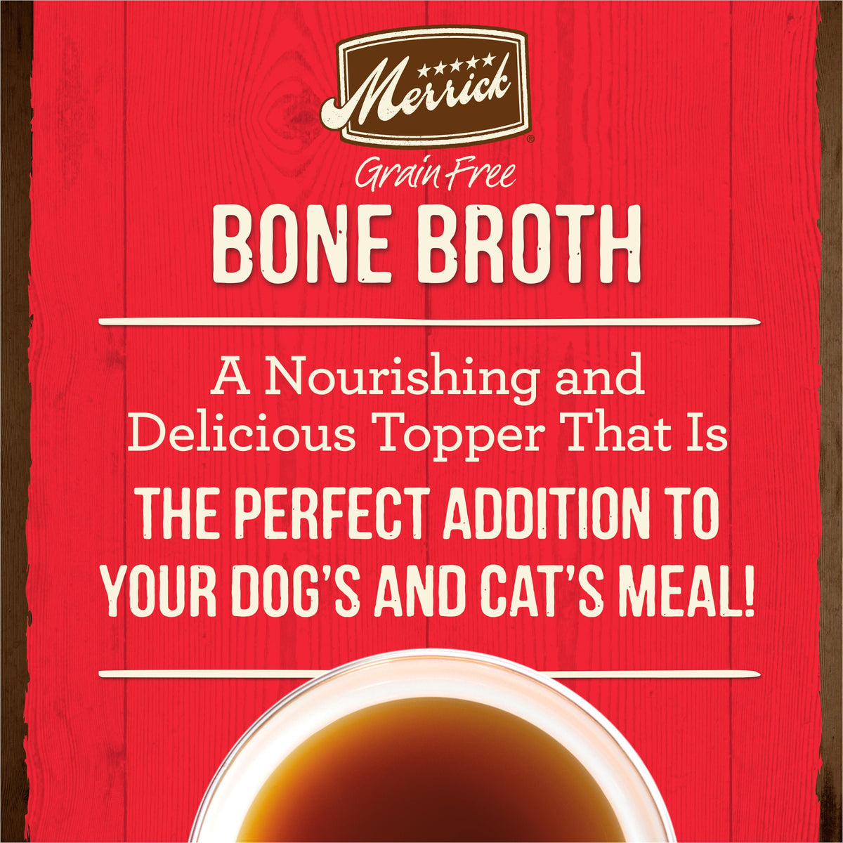 Grain Free Beef Bone Broth Dog and Cat Food Topper 16 oz R135