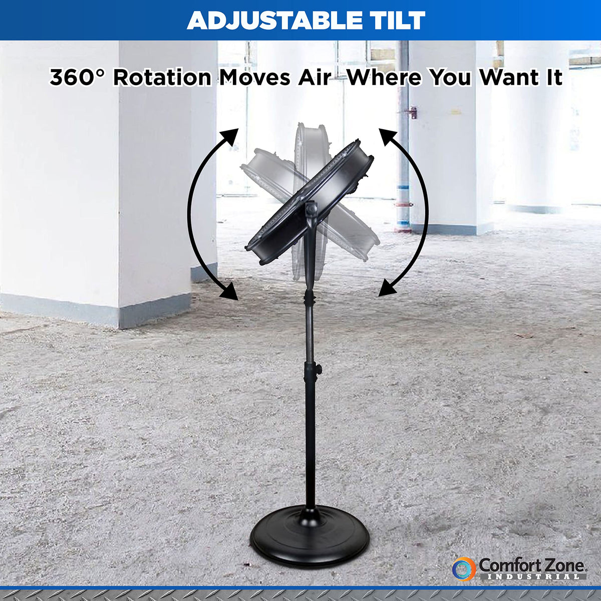 20-Inch High-Velocity Industrial Pedestal Fan E138