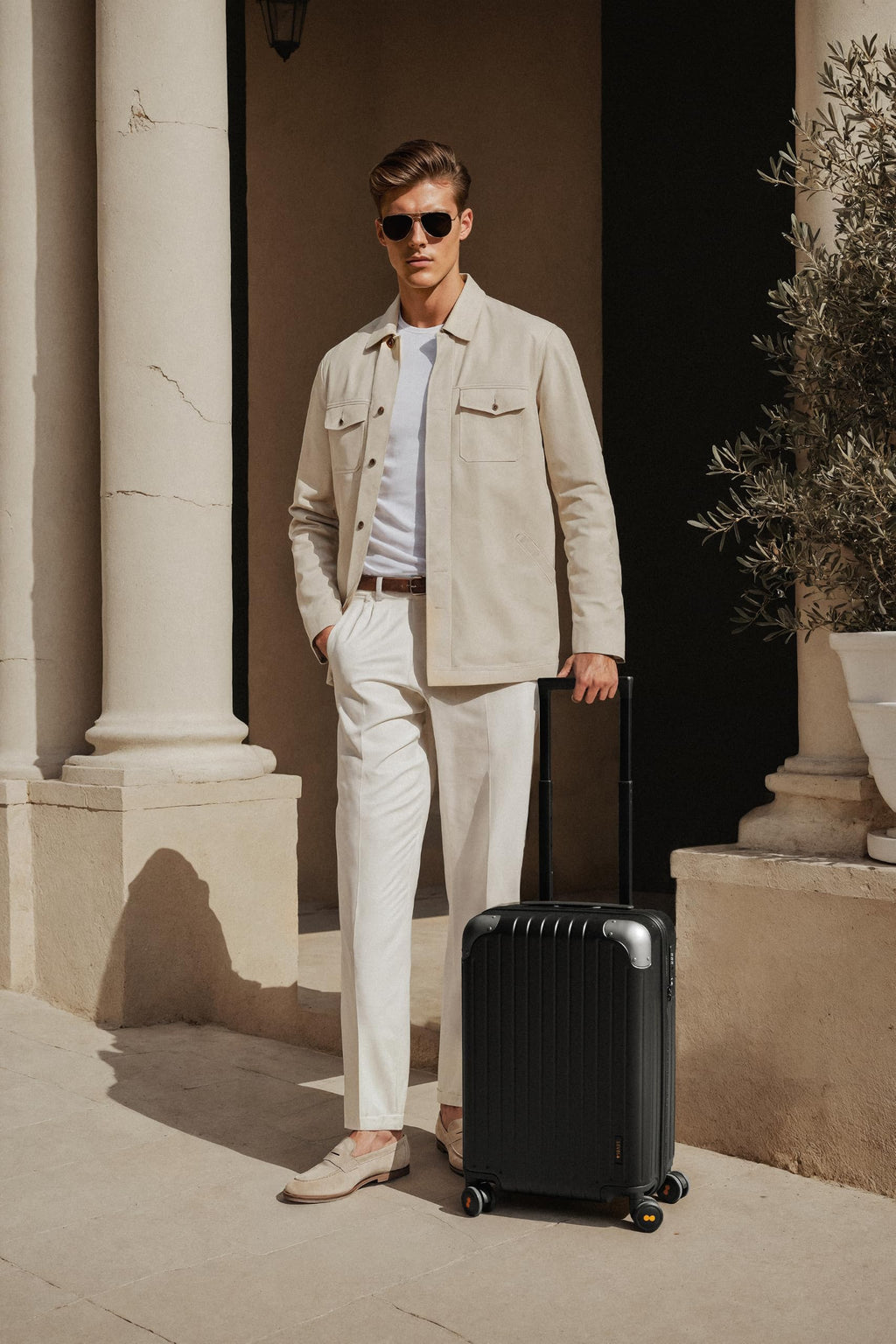Expandable Hardside Carry on Luggage Black E46812
