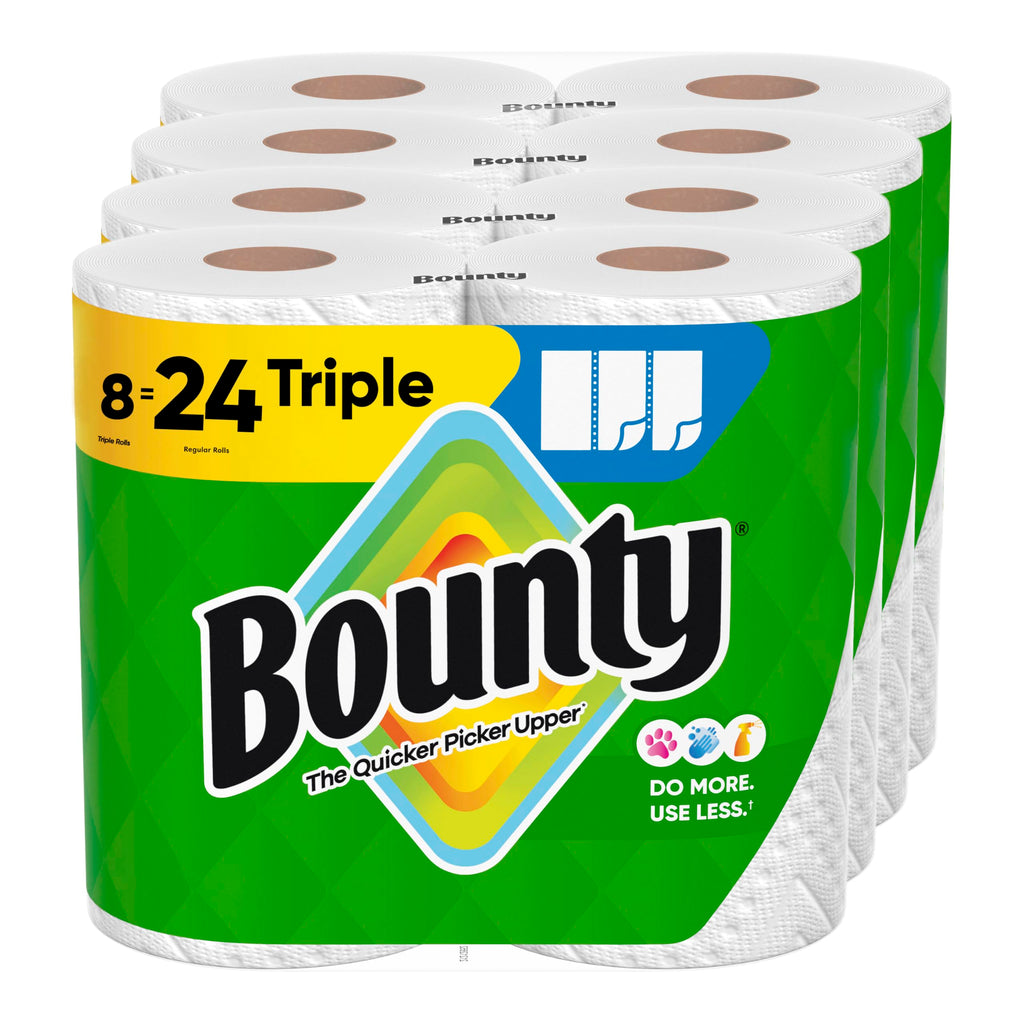 White Paper Towels, 8 Triple Rolls S988501