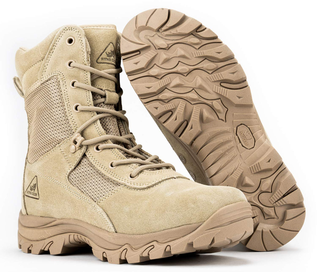 Tan Black Leather Work Boots W62601