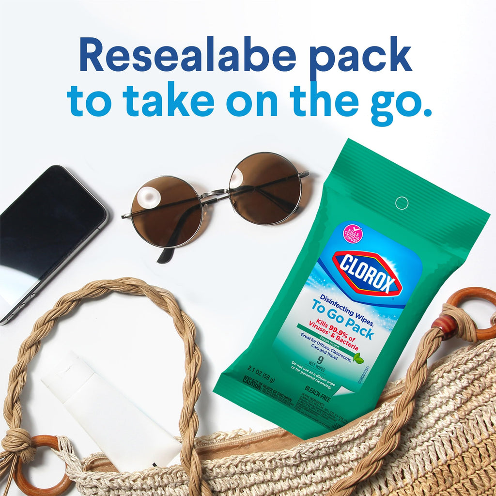 Bleach Free Fresh Scent Disinfecting Wipes 9 Count Pack of 24 R491