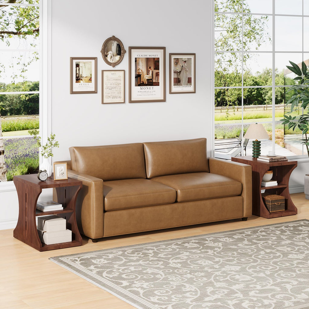Brown Solid Wood Side End Table O83762