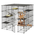 4-Tier Metal Wire Cat Cage with 3 Doors K95855