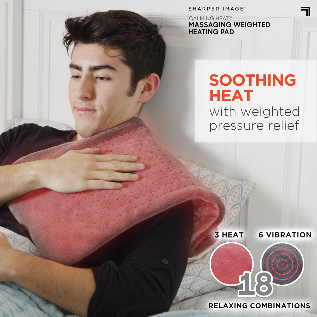 Weighted Heating Pad with 3 Heat 6 Massage Settings A167